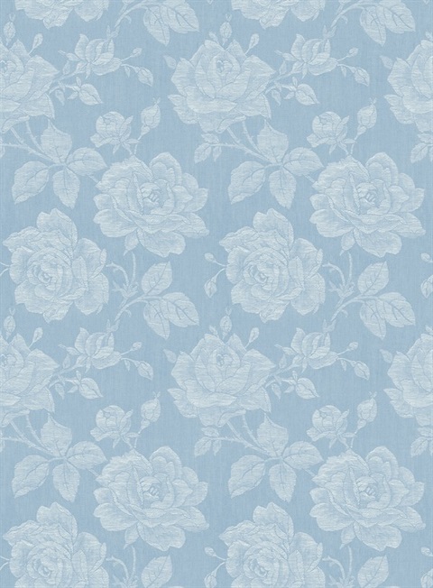 Rose Fabric Floral Wallpaper