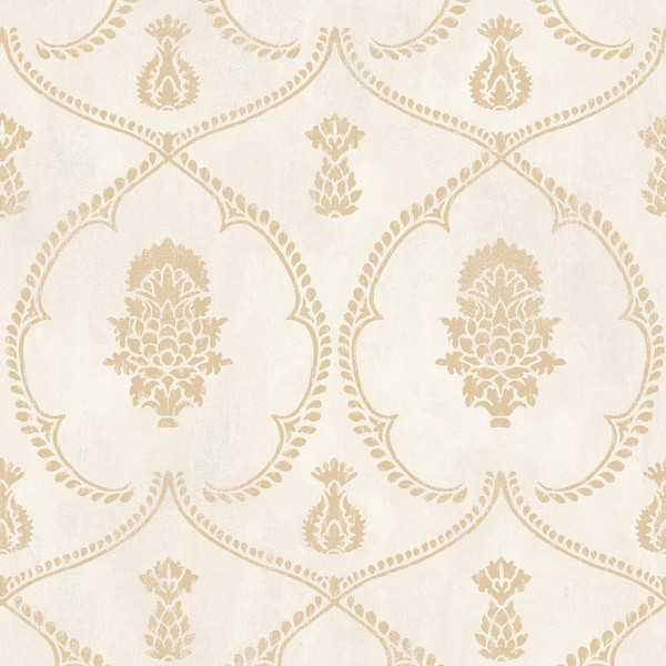 Royal Damask Soft Gold Wallpaper