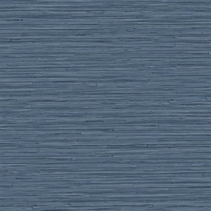 Rushmore Blue Faux Grasscloth Wallpaper