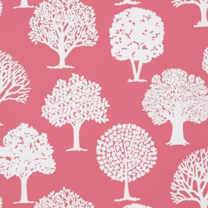 Russell Square Raspberry Wallpaper