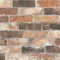 Rustin Rust Reclaimed Bricks Wallpaper