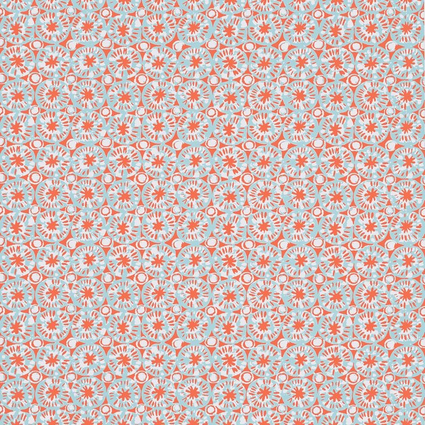 Sand Dollar Coral and Blue Wallpaper