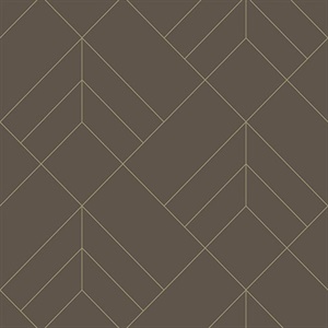 Sander Chocolate Geometric Wallpaper