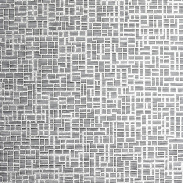 Satoni Silver Geometric Wallpaper