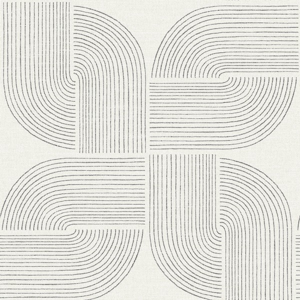 Savoye Black Spiral Arches Wallpaper