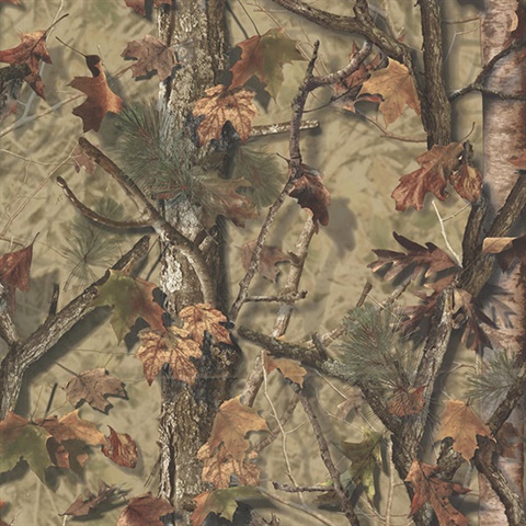 Sawgrass Brown Camo Forest Wallpaper