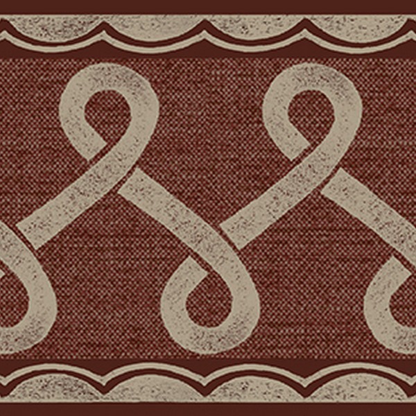 Scalloped Ribbon Red Trim Wall Border