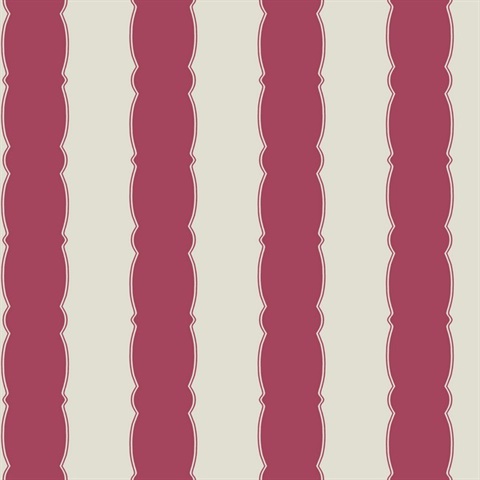 Scalloped Stripe Wallpaper