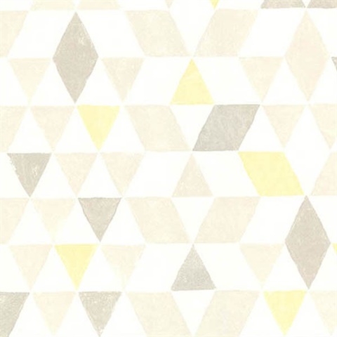 Scandi Yellow Triangles Wallpaper
