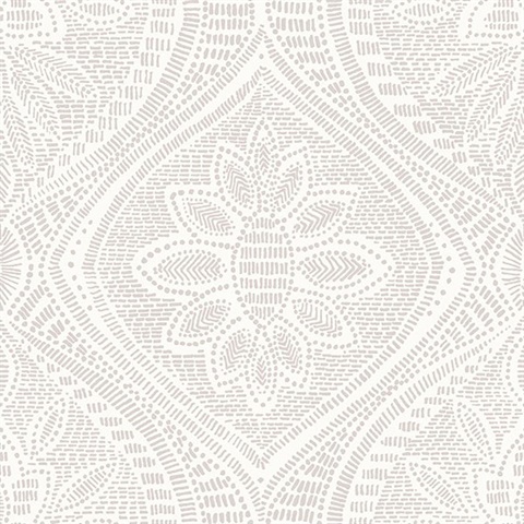 Scout Lavender Floral Ogee Wallpaper