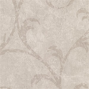 Sansa Khaki Plaster Scroll Wallpaper