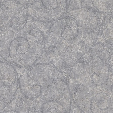 Sansa Slate Plaster Scroll Wallpaper