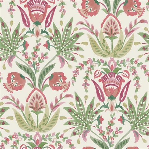 Seaside Jacobean Wallpaper