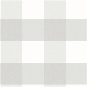 Selah Light Grey Gingham Wallpaper