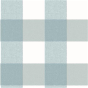Selah Teal Gingham Wallpaper