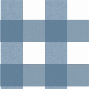 Selah Blue Gingham Wallpaper