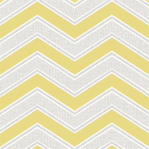 Serena Yellow Chevron Wallpaper