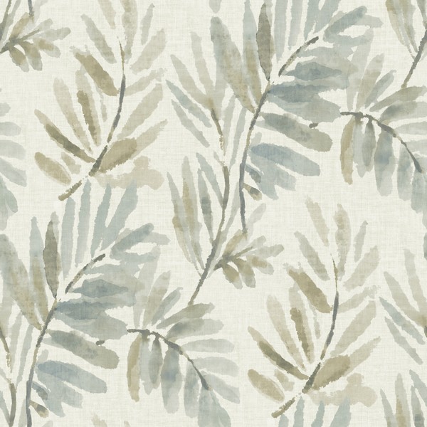Serenade Aqua Ferns Wallpaper