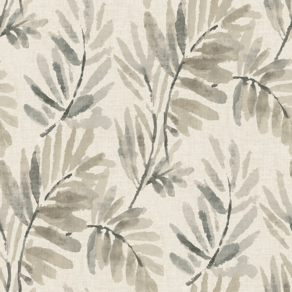Serenade Grey Ferns Wallpaper