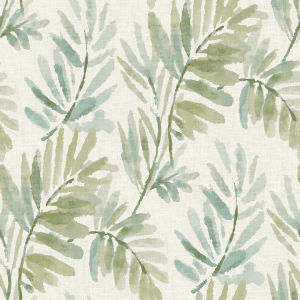 Serenade Sea Green Ferns Wallpaper
