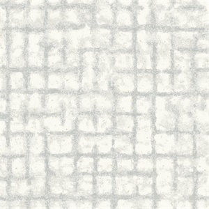 Shea Light Grey Distressed Geometric Wallpaper