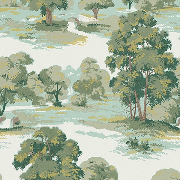 Sherwood Green Glade Wallpaper