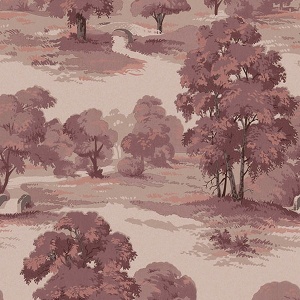 Sherwood Merlot Glade Wallpaper