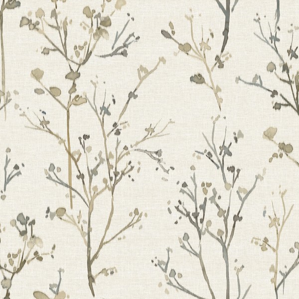Silverling Neutral Budding Branches Wallpaper