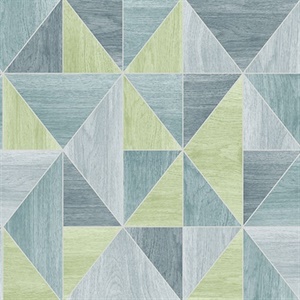 Simpson Geometric Wood Wallpaper