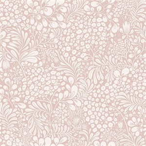 Siv Pink Botanical Wallpaper