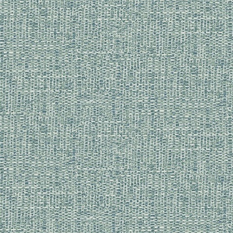 Snuggle Teal Woven Texture Wallpaper