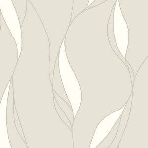 Society Hill Dove Abstract Leaf Wallpaper