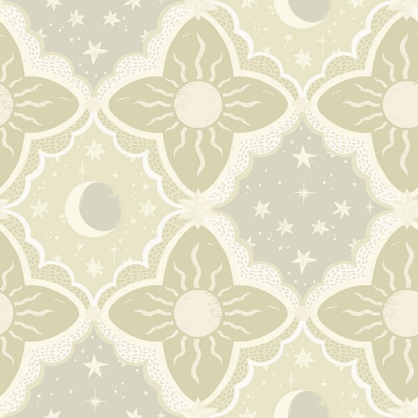 Sol & Mane Green Wallpaper