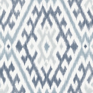 Solola Blue Ikat Wallpaper