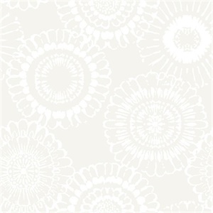 Sonnet Platinum Floral Wallpaper