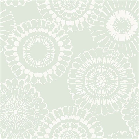 Sonnet Sage Floral Wallpaper