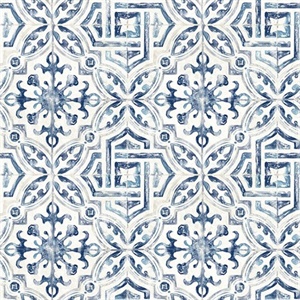 Sonoma Blue Beach Tile Wallpaper