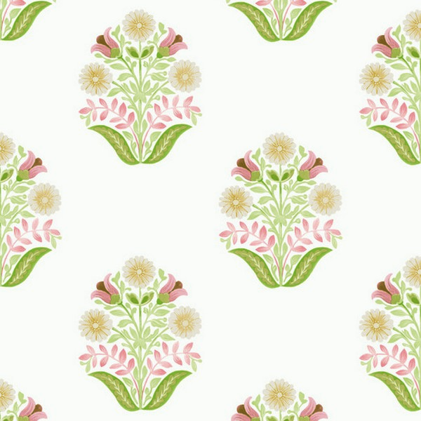 Sophie Pink Floral Medallion Peel & Stick Wallpaper