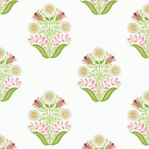 Sophie Pink Floral Medallion Peel & Stick Wallpaper