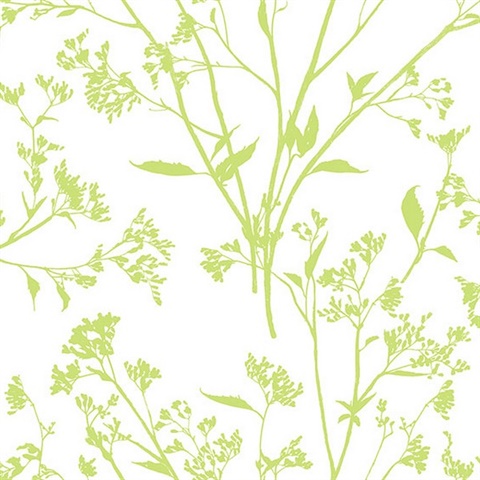 Southport Chartreuse Delicate Branches Wallpaper