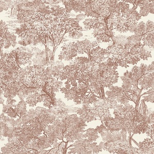 Spinney Red Toile Wallpaper