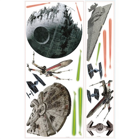 Star Wars Classic Space Ships Peel And Stick Giant Wall Decals
