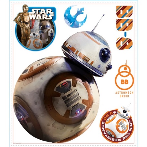Star War Ep Vii Bb-8 P &amp; S Wall Decal