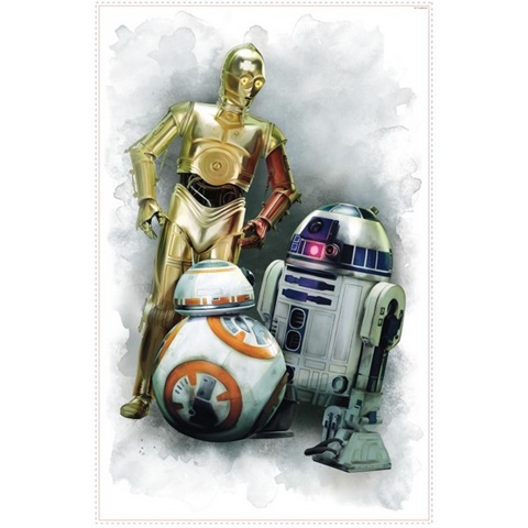 Star Wars R2D2, C3Po, Bb-8 P &amp; S Wall Decal