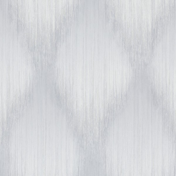 Starfall Grey Metallic Ikat Wallpaper