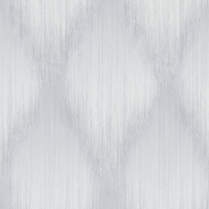 Starfall Grey Metallic Ikat Wallpaper