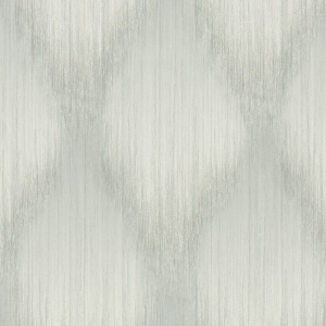 Starfall Sage Metallic Ikat Wallpaper