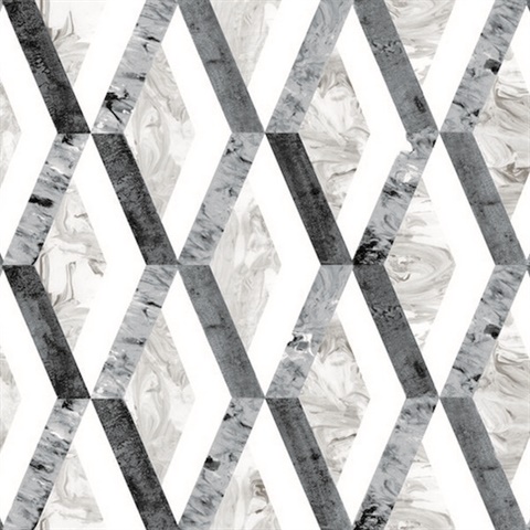 Statuary Diamond Inlay Peel and Stick Wallpaper