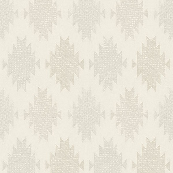 Stitched Heirloom White Wallpaper