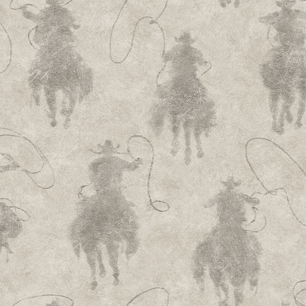 Stockman Silhouette Grey Wallpaper